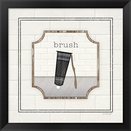 Framed Toothbrush Brush Print