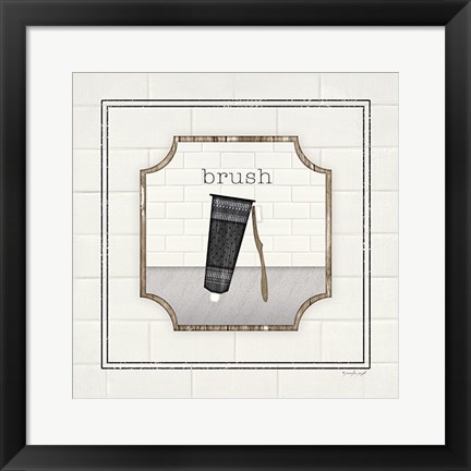 Framed Toothbrush Brush Print