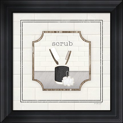 Framed Brush Scrub Print