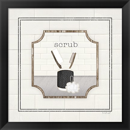 Framed Brush Scrub Print