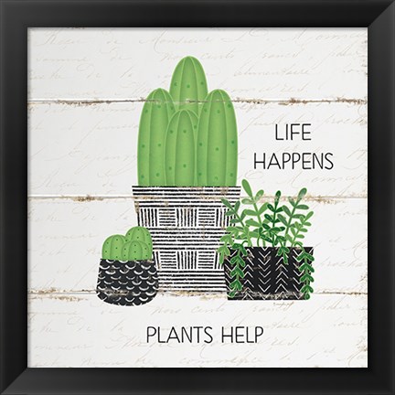 Framed Life Happens Print