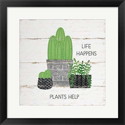 Framed Life Happens Print