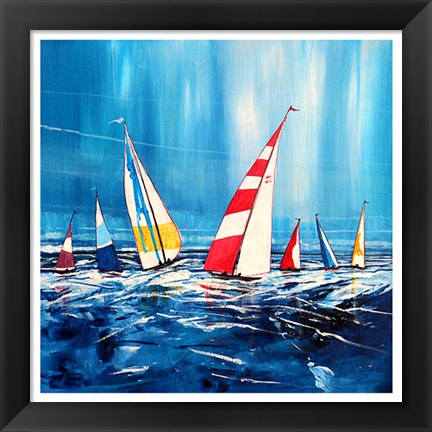 Framed Sailing Boats II Print