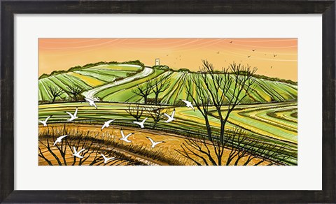 Framed Hills and Trees Print