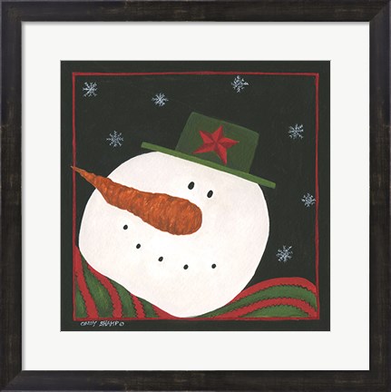 Framed Snowman III Print