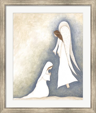 Framed Mary and Angel Print