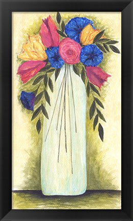 Framed Abstract Flowers II Print