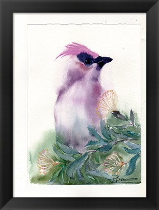 Framed Purple Bird Print