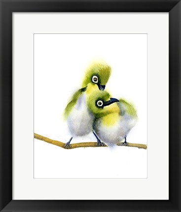 Framed Lime Green Cuties Print