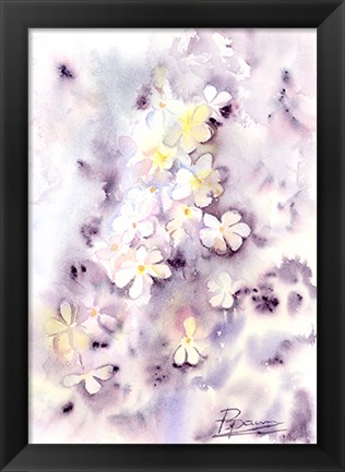 Framed Purple Flowers III Print