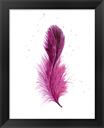 Framed Pink Feather Print