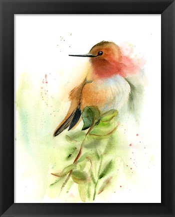 Framed Orange Bird Print