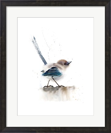Framed Perched Bird V Print