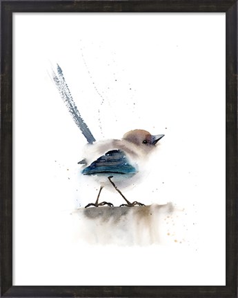 Framed Perched Bird V Print