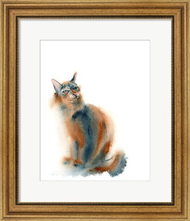 Framed Ginger Cat Print