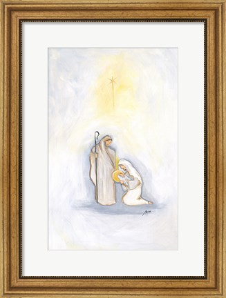 Framed Jesus Mary and Joseph Print