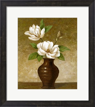 Framed Flowering Magnolia Print