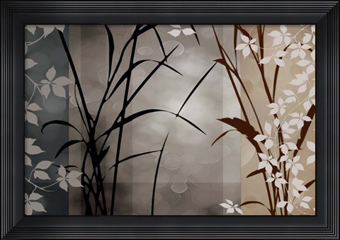 Framed Silver Whispers II Print