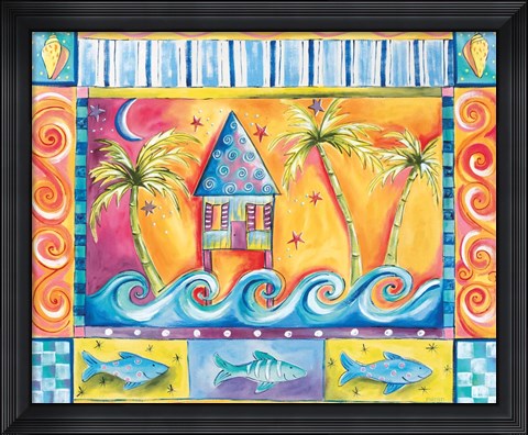 Framed Beach House Print