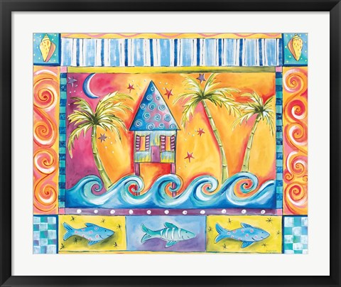 Framed Beach House Print