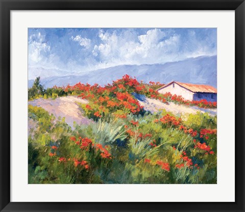 Framed Spring Poppies Print