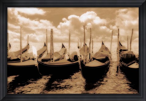 Framed Venice Gondolas Print