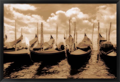 Framed Venice Gondolas Print