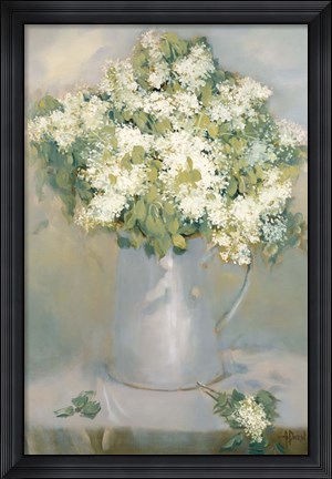 Framed White Lilacs Print