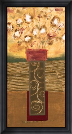 Framed Floral Filigree I Print