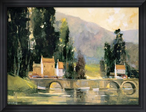 Framed Bridge in the Cottswalds Print