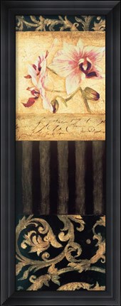 Framed Orchid Brocade I Print