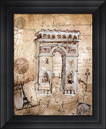 Framed Arc De Triomphe Print
