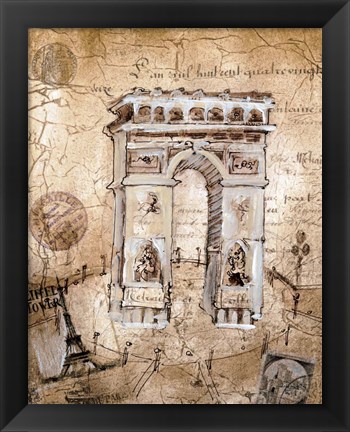 Framed Arc De Triomphe Print