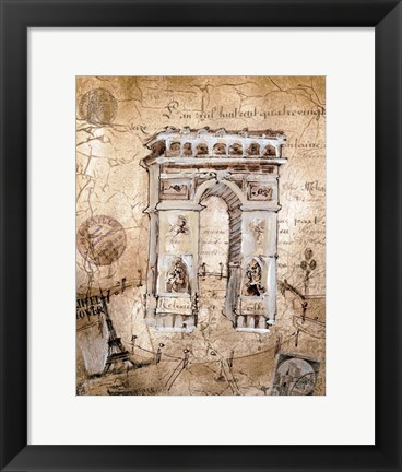 Framed Arc De Triomphe Print