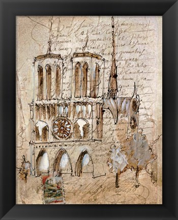 Framed Notre Dame Print