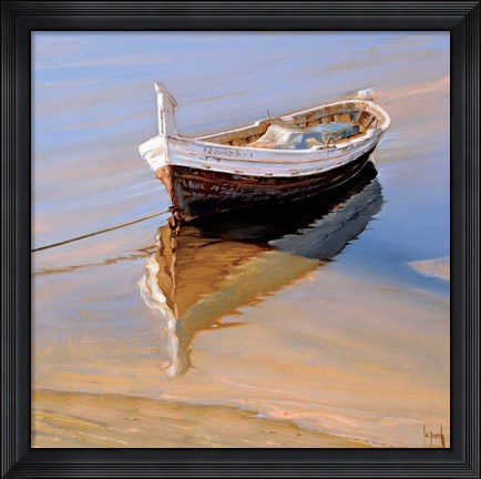 Framed Barcas Descansando Print