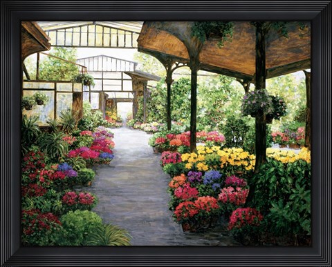 Framed Paris Flower Market I Print