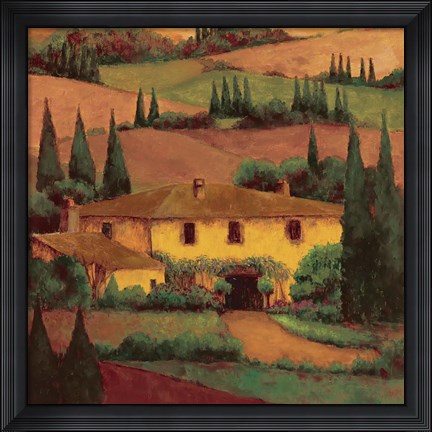 Framed Tuscany Villa Print