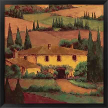 Framed Tuscany Villa Print