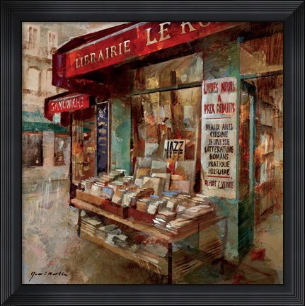 Framed Librarie Paris Print