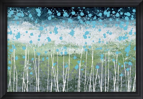 Framed Aqua Splash Print