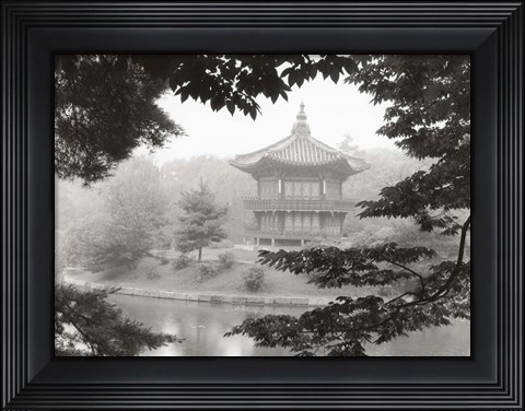 Framed Lotus Pavillion I Print