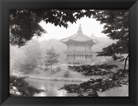 Framed Lotus Pavillion I Print