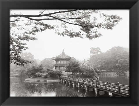 Framed Lotus Pavillion II Print