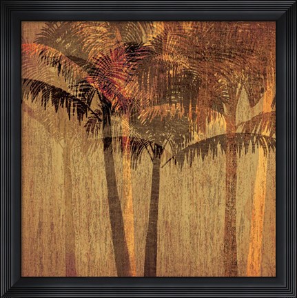 Framed Sunset Palms II Print