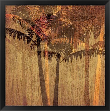 Framed Sunset Palms II Print