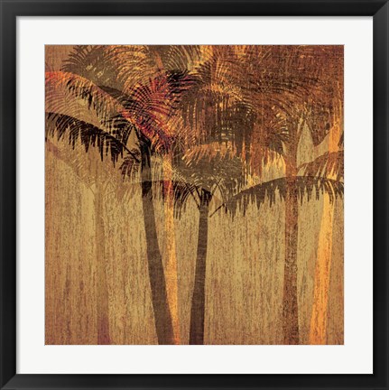 Framed Sunset Palms II Print