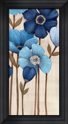 Framed Fleurs Bleues II Print