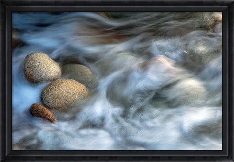 Framed Stones and Waves Print
