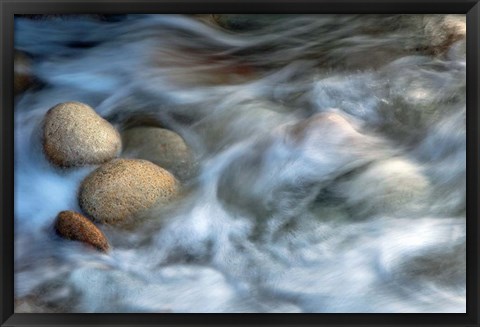 Framed Stones and Waves Print